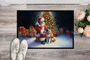 Akita and Santa Claus Doormat-24x36 Indoor / Outdoor Rug | Made in USA