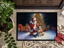 Akita and Santa Claus Doormat-24x36 Indoor / Outdoor Rug | Made in USA