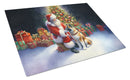 Akita and Santa Claus Glass Cutting Boards – Durable, Decorative Kitchen Art