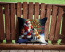Akita and Santa Claus Throw Pillow - 14x14 Decorative Pillow – Art for Your Home & Patio