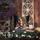 Akita and Santa Claus Throw Pillow - 14x14 Decorative Pillow – Art for Your Home & Patio