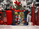 Alaskan Malamute and Santa Claus Throw Pillow - 14x14 Decorative Pillow – Art for Your Home & Patio