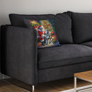 Alaskan Malamute and Santa Claus Throw Pillow - 14x14 Decorative Pillow – Art for Your Home & Patio