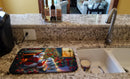 American Eskimo and Santa Claus Dish Drying Mat