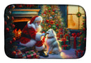American Eskimo and Santa Claus Dish Drying Mat