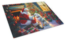 American Eskimo and Santa Claus Glass Cutting Boards – Durable, Decorative Kitchen Art