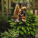 Bloodhound with Santa Garden Flag – Christmas Dog Yard Decor