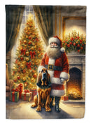 Bloodhound with Santa Garden Flag – Christmas Dog Yard Decor