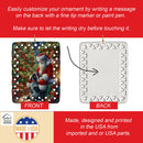 Bluetick Hound and Santa Claus Porcelain Ornament