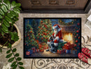 Bluetick Hound and Santa Claus Doormat-24x36 Indoor / Outdoor Rug | Made in USA