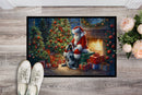 Bluetick Hound and Santa Claus Doormat - 18X27 Indoor / Outdoor Rug | Made in USA