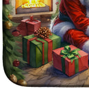 Bluetick Hound and Santa Claus Dish Drying Mat