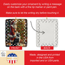 Border Collie and Santa Claus Porcelain Ornament