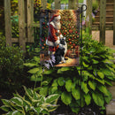 Border Collie with Santa Garden Flag – Christmas Dog Yard Decor
