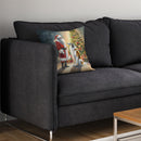 Borzoi and Santa Claus Throw Pillow - 14x14 Decorative Pillow – Art for Your Home & Patio