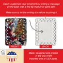 Boston Terrier and Santa Claus Porcelain Ornament