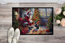 Boston Terrier and Santa Claus Doormat-24x36 Indoor / Outdoor Rug | Made in USA