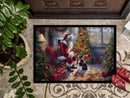 Boston Terrier and Santa Claus Doormat-24x36 Indoor / Outdoor Rug | Made in USA
