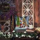 Boston Terrier and Santa Claus Throw Pillow - 14x14 Decorative Pillow – Art for Your Home & Patio