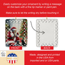 Black Pug and Santa Claus Porcelain Ornament