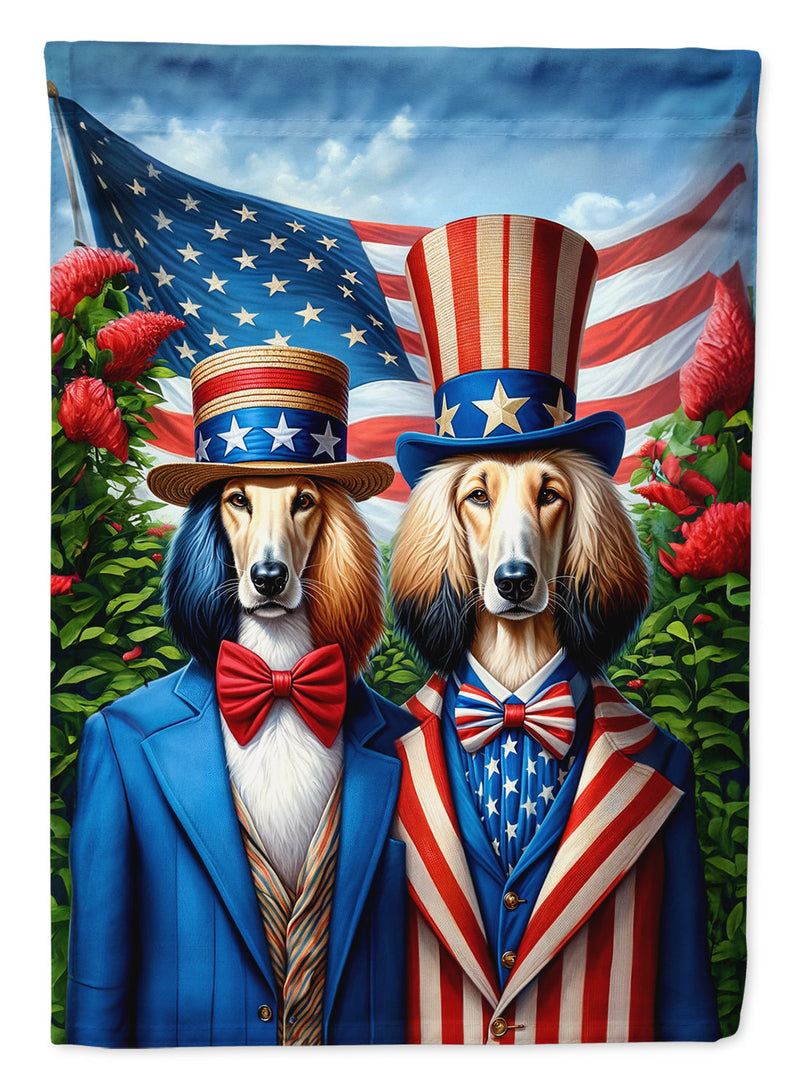 All American Afghan Hound Garden Flag –  Dogs with American Flag Background by Caroline’s Treasures