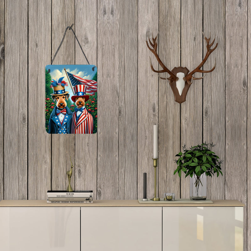 All American Airedale Terrier Wall or Door Hanging Prints