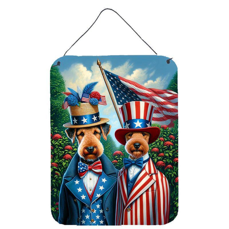 All American Airedale Terrier Wall or Door Hanging Prints