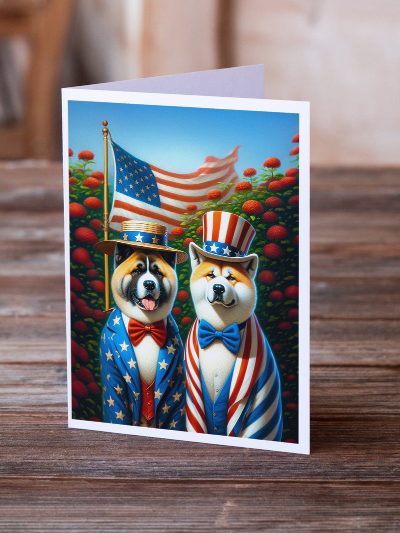 All American Akita Greeting Cards Pack of 8