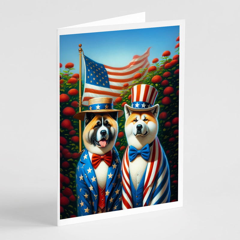 All American Akita Greeting Cards Pack of 8