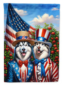 All American Alaskan Malamute Garden Flag –  Dogs with American Flag Background by Caroline’s Treasures