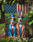 All American Australian Cattle Dog Garden Flag –  Dogs with American Flag Background by Caroline’s Treasures