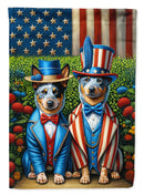 All American Australian Cattle Dog Garden Flag –  Dogs with American Flag Background by Caroline’s Treasures