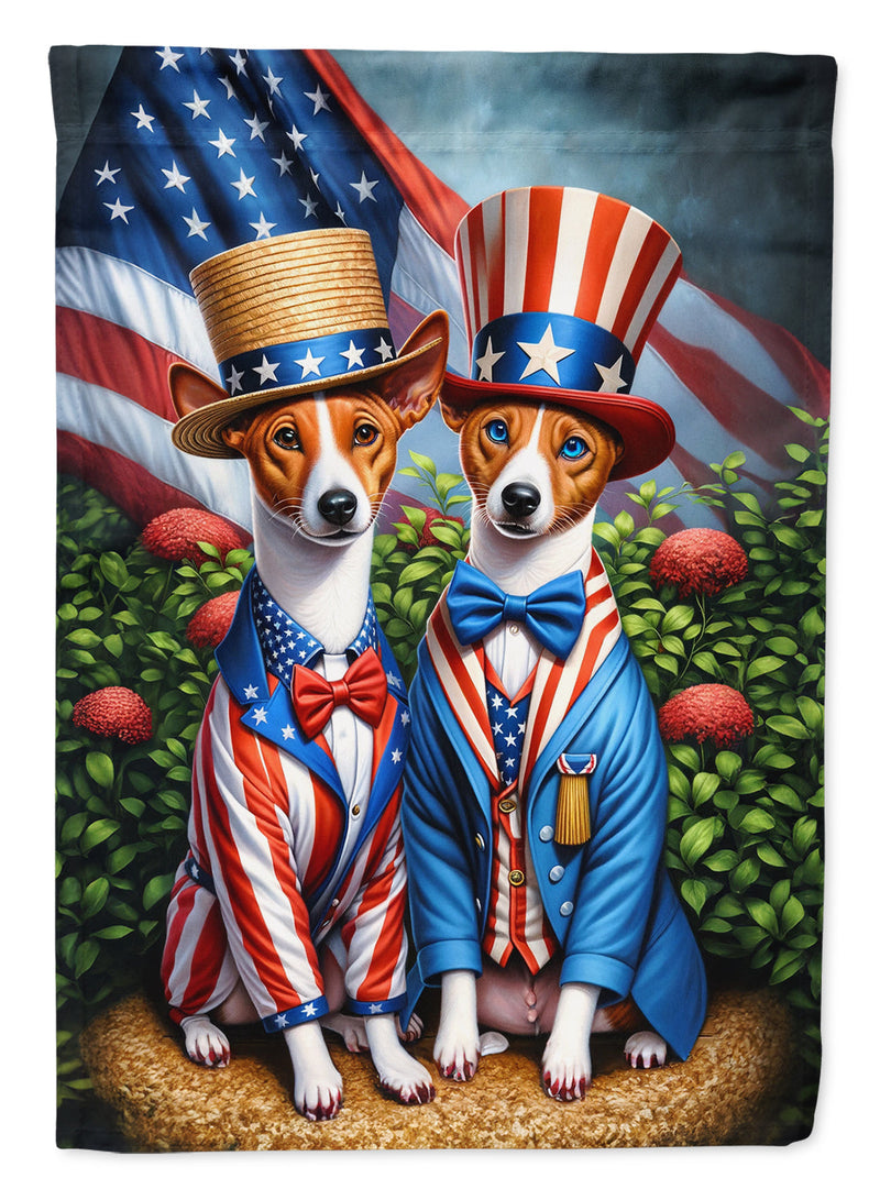All American Basenji Garden Flag –  Dogs with American Flag Background by Caroline’s Treasures