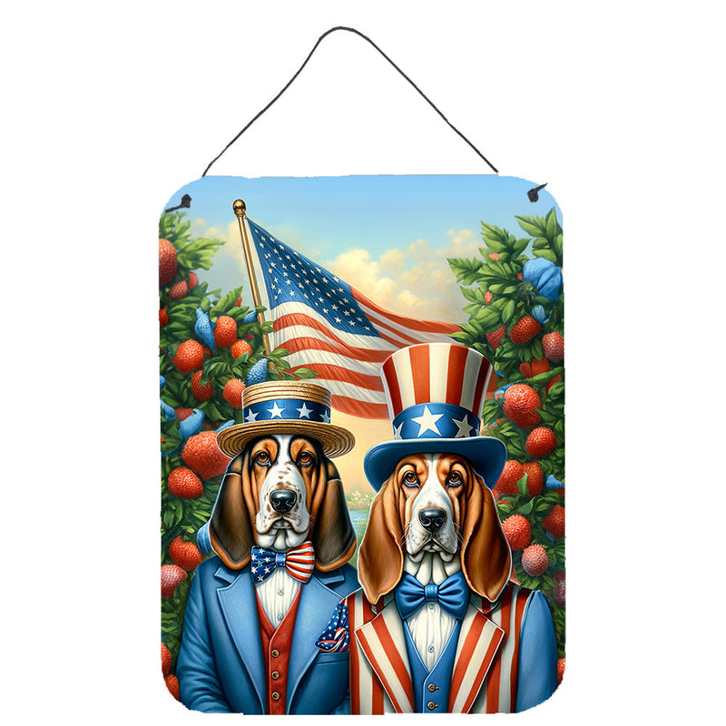 All American Basset Hound Wall or Door Hanging Prints