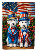 All American Bedlington Terrier Garden Flag –  Dogs with American Flag Background by Caroline’s Treasures