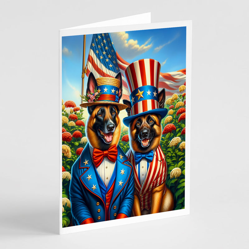 All American Belgian Malinois Greeting Cards Pack of 8