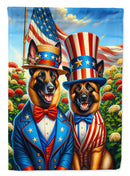 All American Belgian Malinois Garden Flag –  Dogs with American Flag Background by Caroline’s Treasures