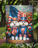 All American Bichon Frise Garden Flag –  Dogs with American Flag Background by Caroline’s Treasures