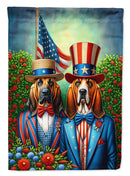 All American Bloodhound Garden Flag –  Dogs with American Flag Background by Caroline’s Treasures