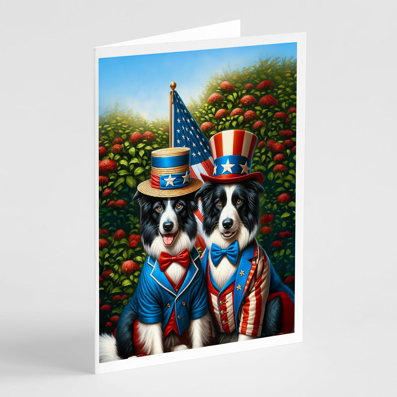 All American Border Collie Greeting Cards Pack of 8