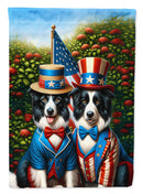 All American Border Collie Garden Flag –  Dogs with American Flag Background by Caroline’s Treasures
