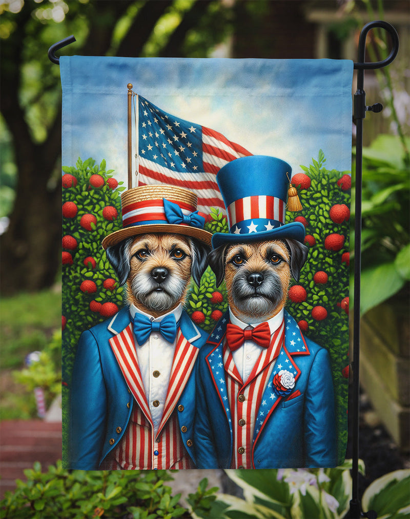 All American Border Terrier Garden Flag