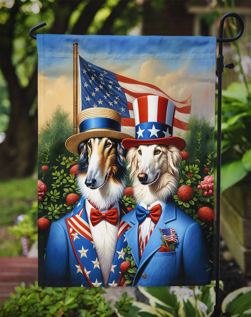 All American Borzoi Garden Flag –  Dogs with American Flag Background by Caroline’s Treasures