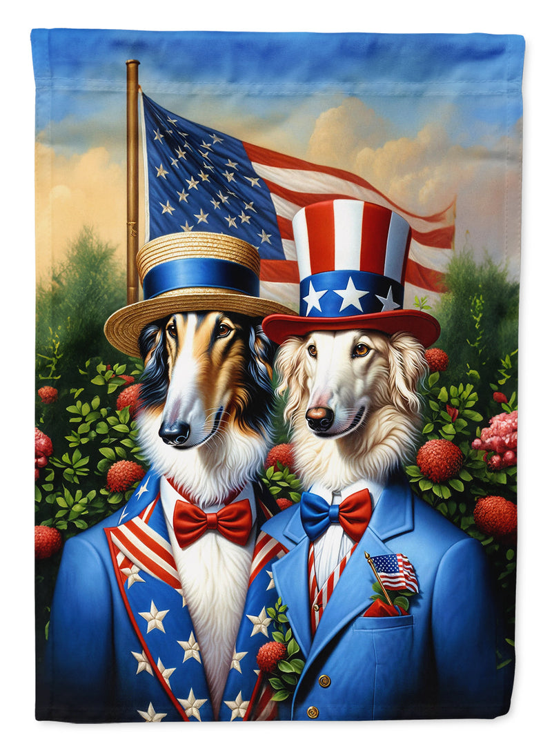 All American Borzoi Garden Flag –  Dogs with American Flag Background by Caroline’s Treasures