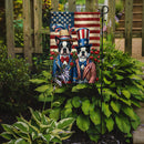 All American Boston Terrier Garden Flag –  Dogs with American Flag Background by Caroline’s Treasures