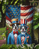 All American Boston Terrier Garden Flag –  Dogs with American Flag Background by Caroline’s Treasures