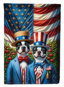 All American Boston Terrier Garden Flag –  Dogs with American Flag Background by Caroline’s Treasures