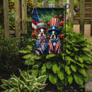 All American Boston Terrier Garden Flag –  Dogs with American Flag Background by Caroline’s Treasures