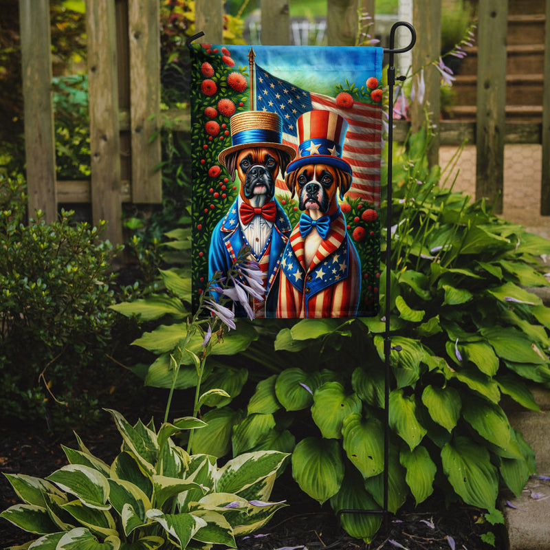 All American Boxer Garden Flag –  Dogs with American Flag Background by Caroline’s Treasures