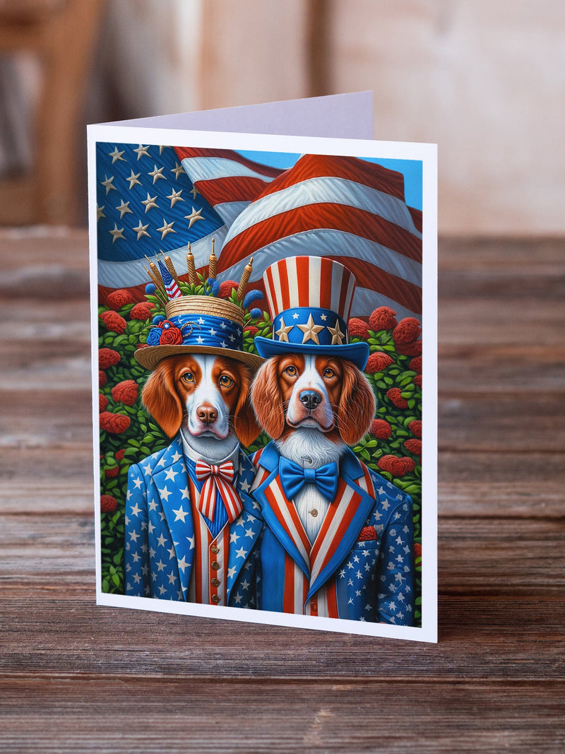 All American Brittany Greeting Cards Pack of 8